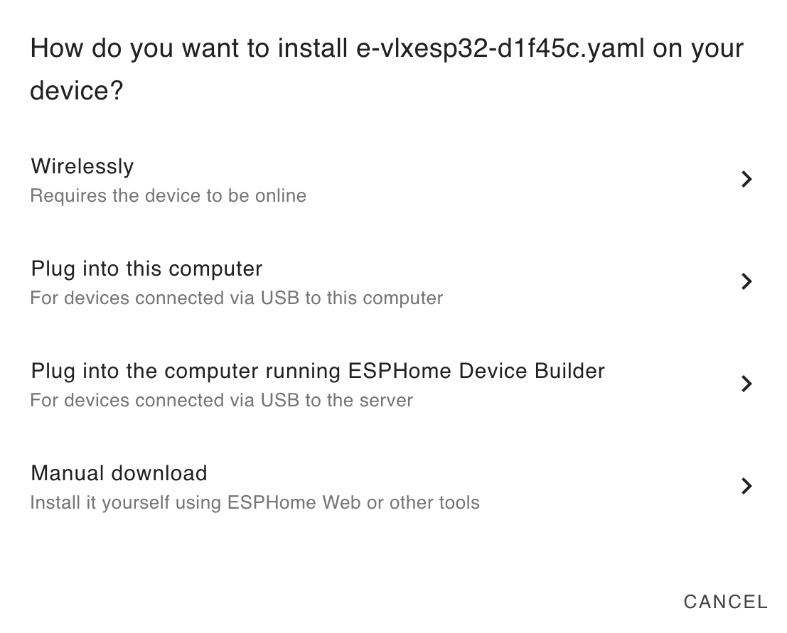 ESPHome Builder